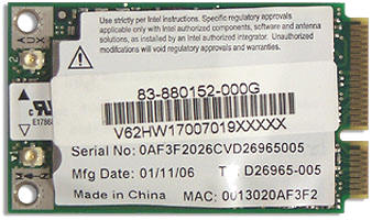 Integrated Realtek 802.11b/g Wireless Networking 