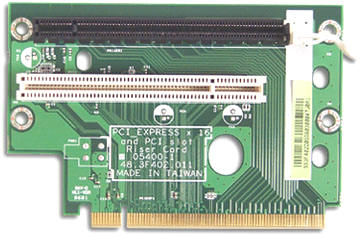 Main view of the riser card